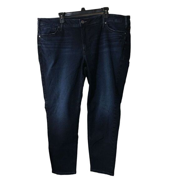 SILVER SUKI SKINNY JEANS DARK WASH WOMENS SIZE 24X29 - Picture 1 of 4